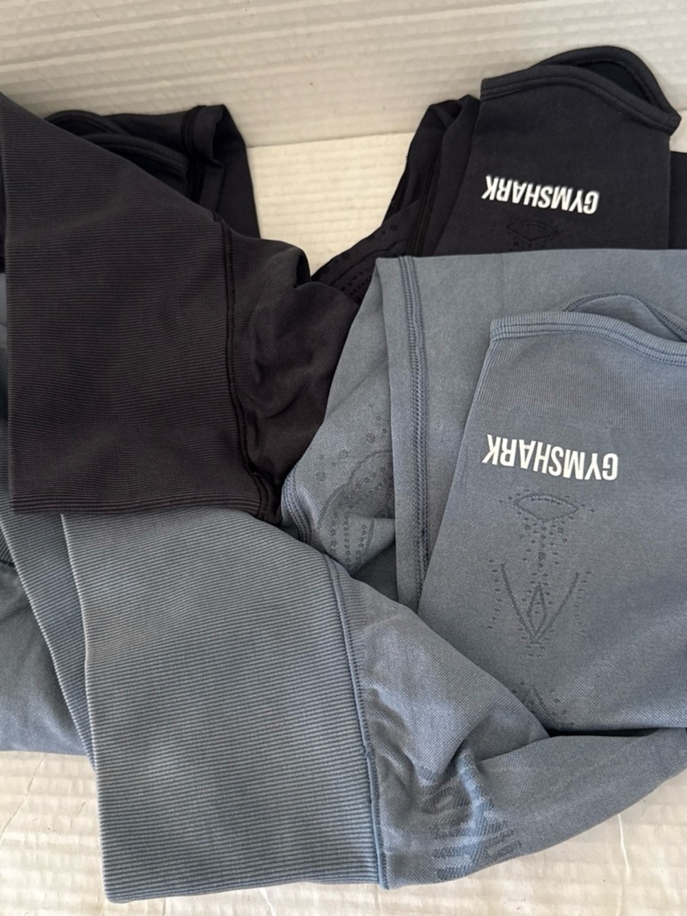 Gymshark black and Faded Blue leggings bundle #activewear #leggings #fitness Siz